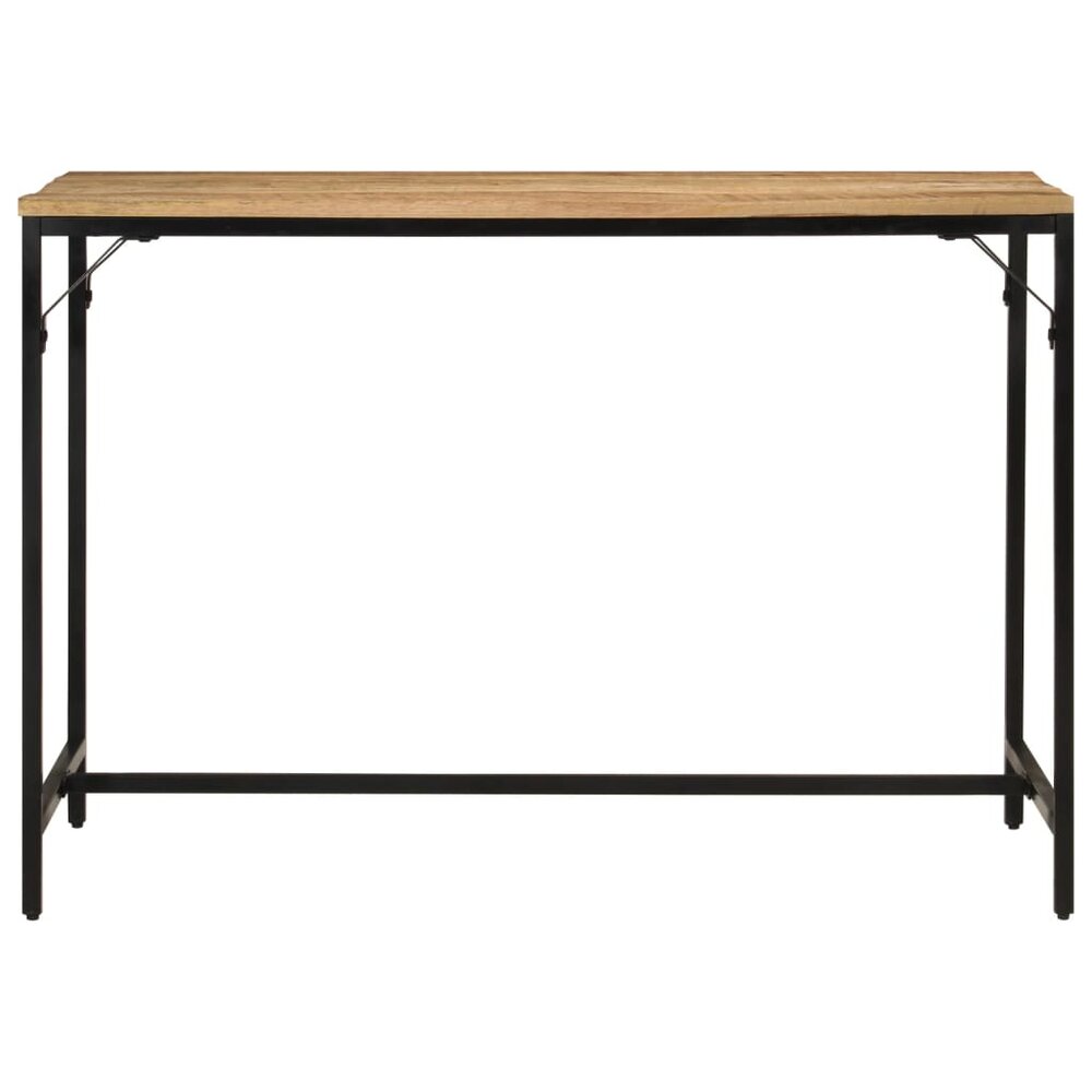 Eettafel 110x55x75 cm massief ruw mangohout en ijzer