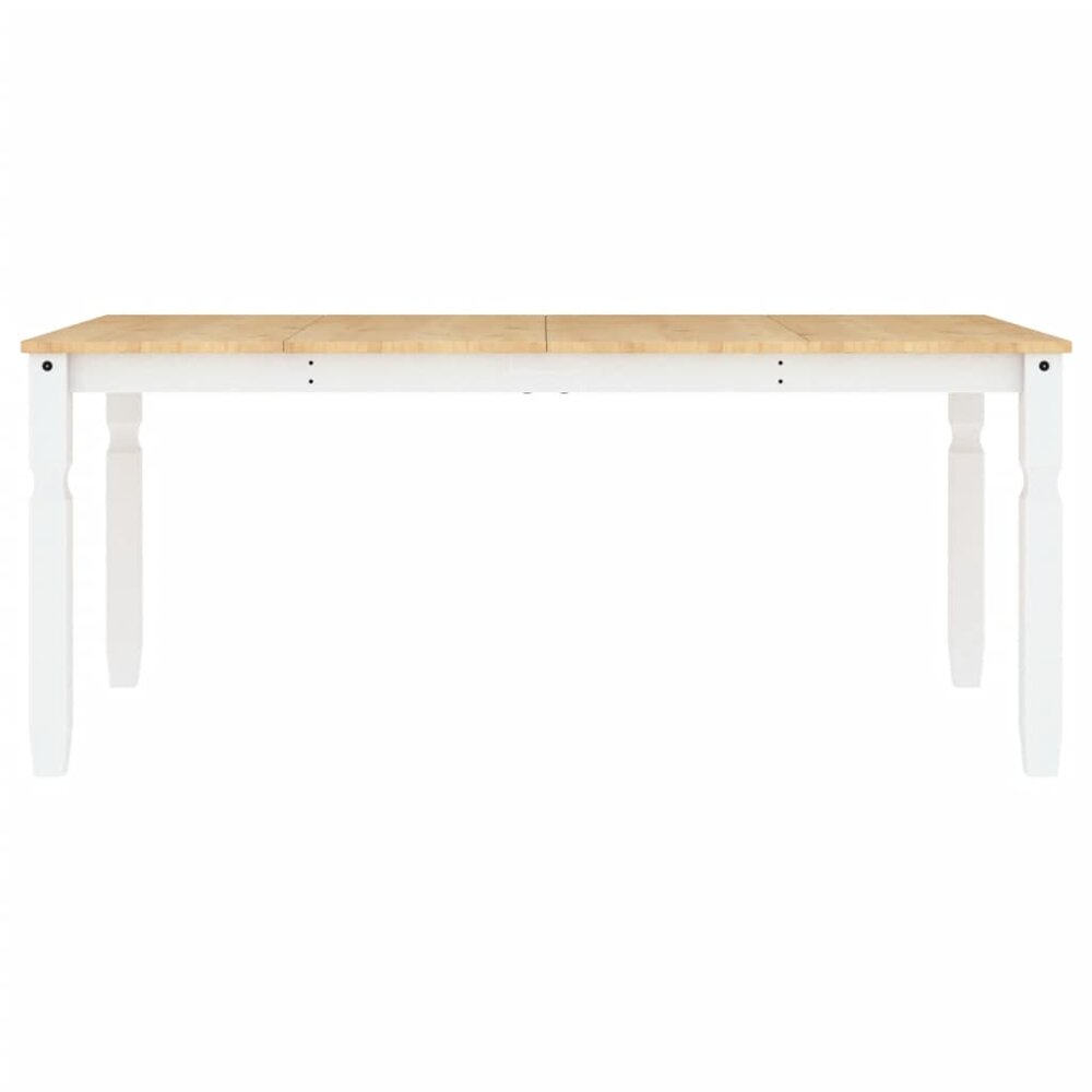 Eettafel Corona 180x90x75 cm massief grenenhout wit