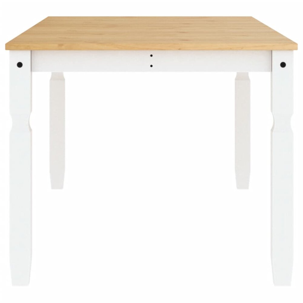 Eettafel Corona 180x90x75 cm massief grenenhout wit