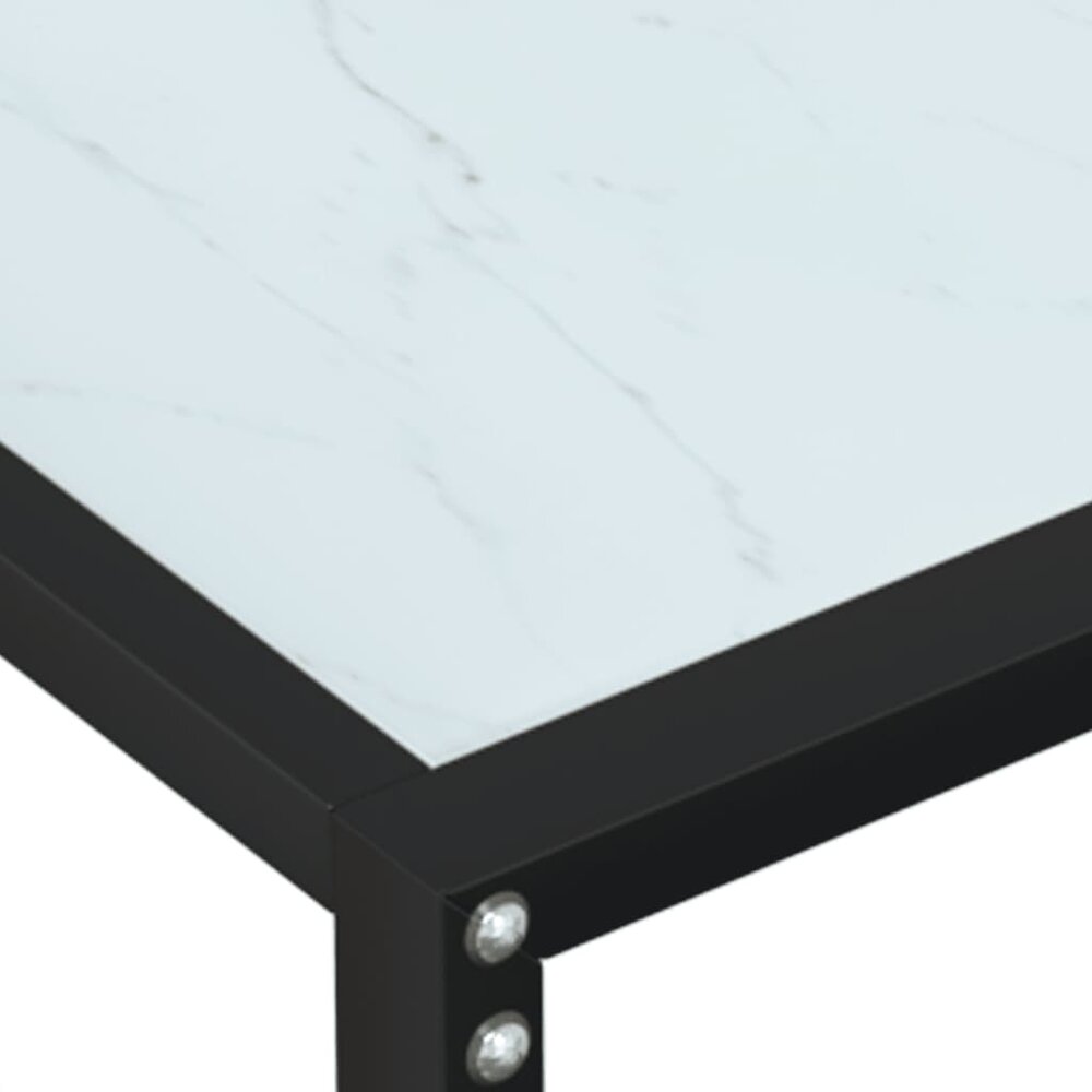 Wandtafel 160x35x75,5 cm gehard glas witmarmerkleurig