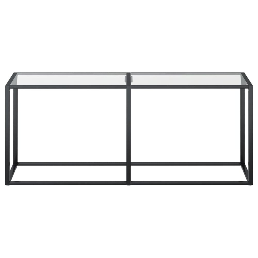 Wandtafel 180x35x75,5 cm gehard glas transparant