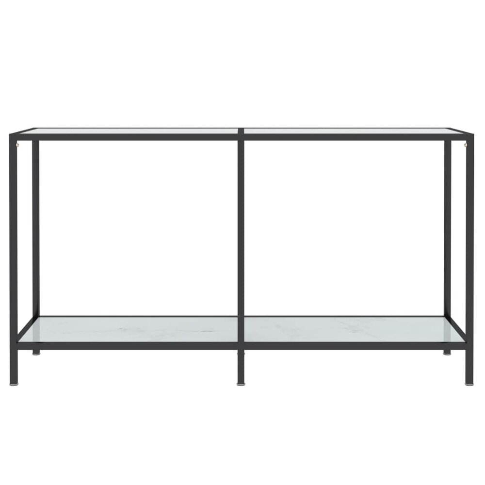 Wandtafel 140x35x75,5 cm gehard glas wit