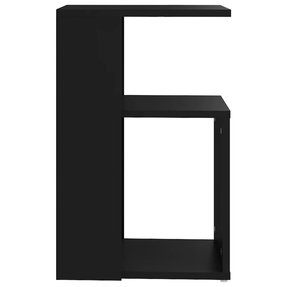 Bijzettafel 36x30x56 cm bewerkt hout zwart