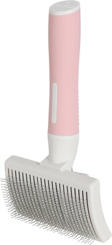 Zolux Anah Slickerborstel Intrekbaar Roze / Wit M 9X5X17,5 CM