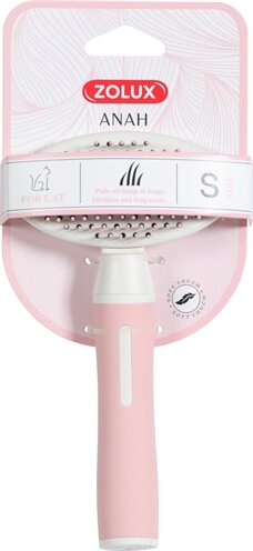 Zolux Anah Slickerborstel Soft Intrekbaar Roze / Wit 9X5,5X16,5 CM