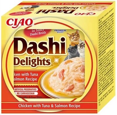 Inaba Dashi Delights Chicken With Tuna &amp; Salmon Recipe 70 GR