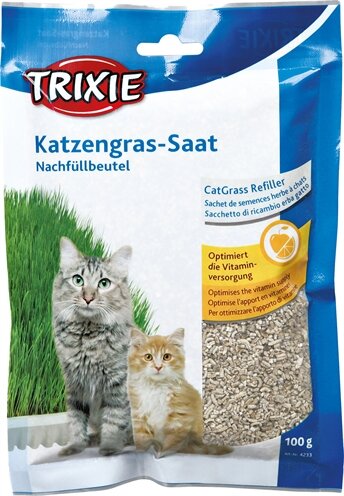Trixie Kattengras Zaad Navulzakje Voor #4232 12X100 GR