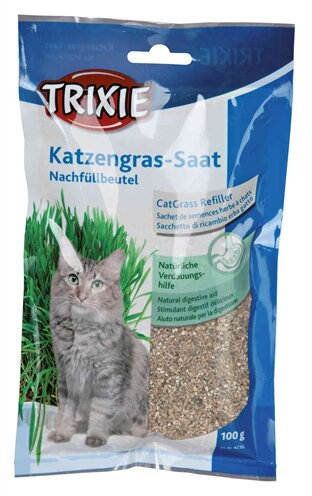 Trixie Kattengras Zaad Navulzakje Voor #4235 12X100 GR