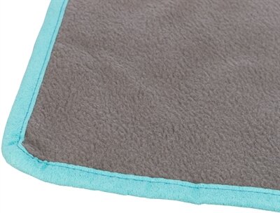 Trixie Fleece Deken Uitloopruimtes En Knaagdierkooi Grijs / Turquoise 140X100 CM