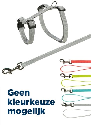 Trixie Tuig Met Riem Konijnen Assorti 25-44X1CM / 125 CM 4 ST