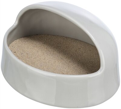 Trixie Zandbad Degoes/Hamsters Keramiek Grijs 20X16X10 CM 3 ST