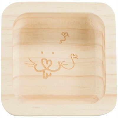 Trixie Voerbak Hout Muis / Hamster 8X8 CM 60 ML 4ST