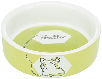 Trixie Voerbak / Waterbak Keramiek Strip Hamster Assorti 8 CM 4ST