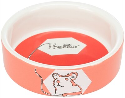 Trixie Voerbak / Waterbak Keramiek Strip Hamster Assorti 8 CM 4ST