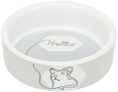 Trixie Voerbak / Waterbak Keramiek Strip Hamster Assorti 8 CM 4ST