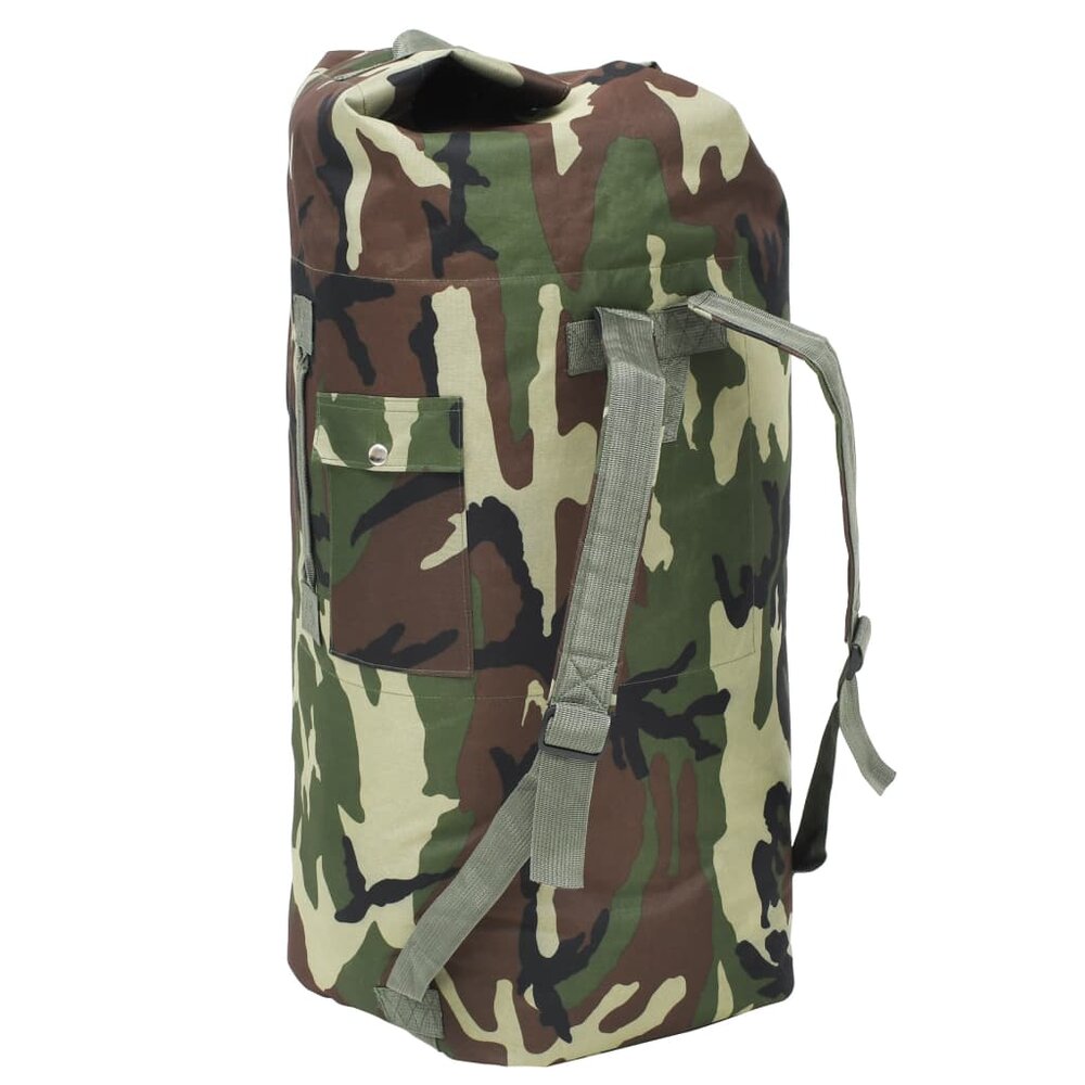 Sporttas legerstijl 85 L camouflage