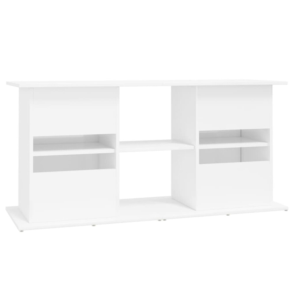 Aquariumstandaard 121x41x58 cm bewerkt hout hoogglans wit
