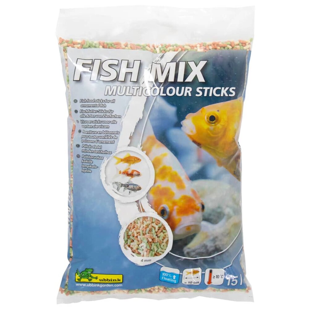 Visvoer Fish Mix Multicolour Sticks 4 mm 15 L