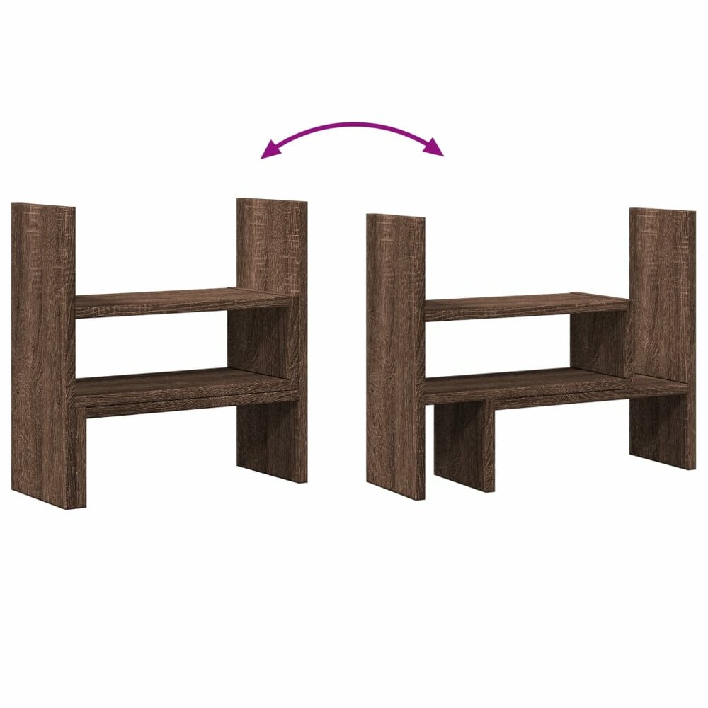 Bureau organiser 40x17x41 cm bewerkt hout bruin eikenkleurig