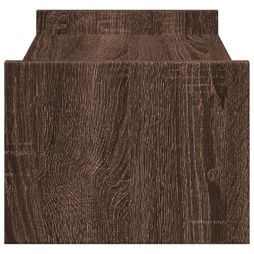 Monitorstandaard 50x27x20 cm bewerkt hout bruin eikenkleurig
