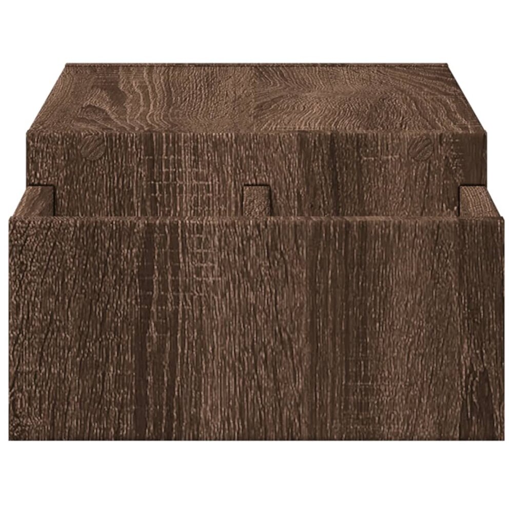 Monitorstandaard met opbergruimte 70x27x15 cm hout bruin eiken