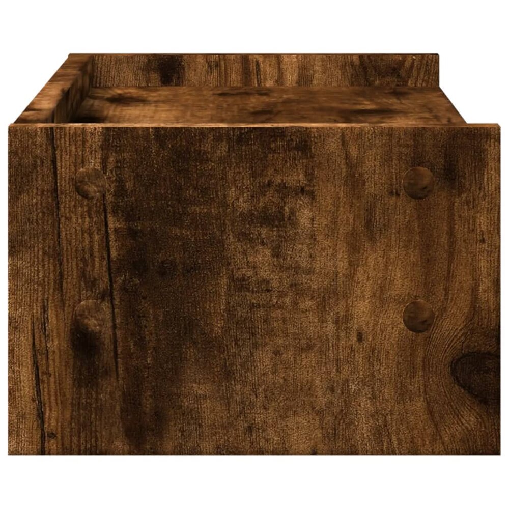 Monitorstandaard 42x24x16 cm bewerkt hout gerookt eikenkleurig