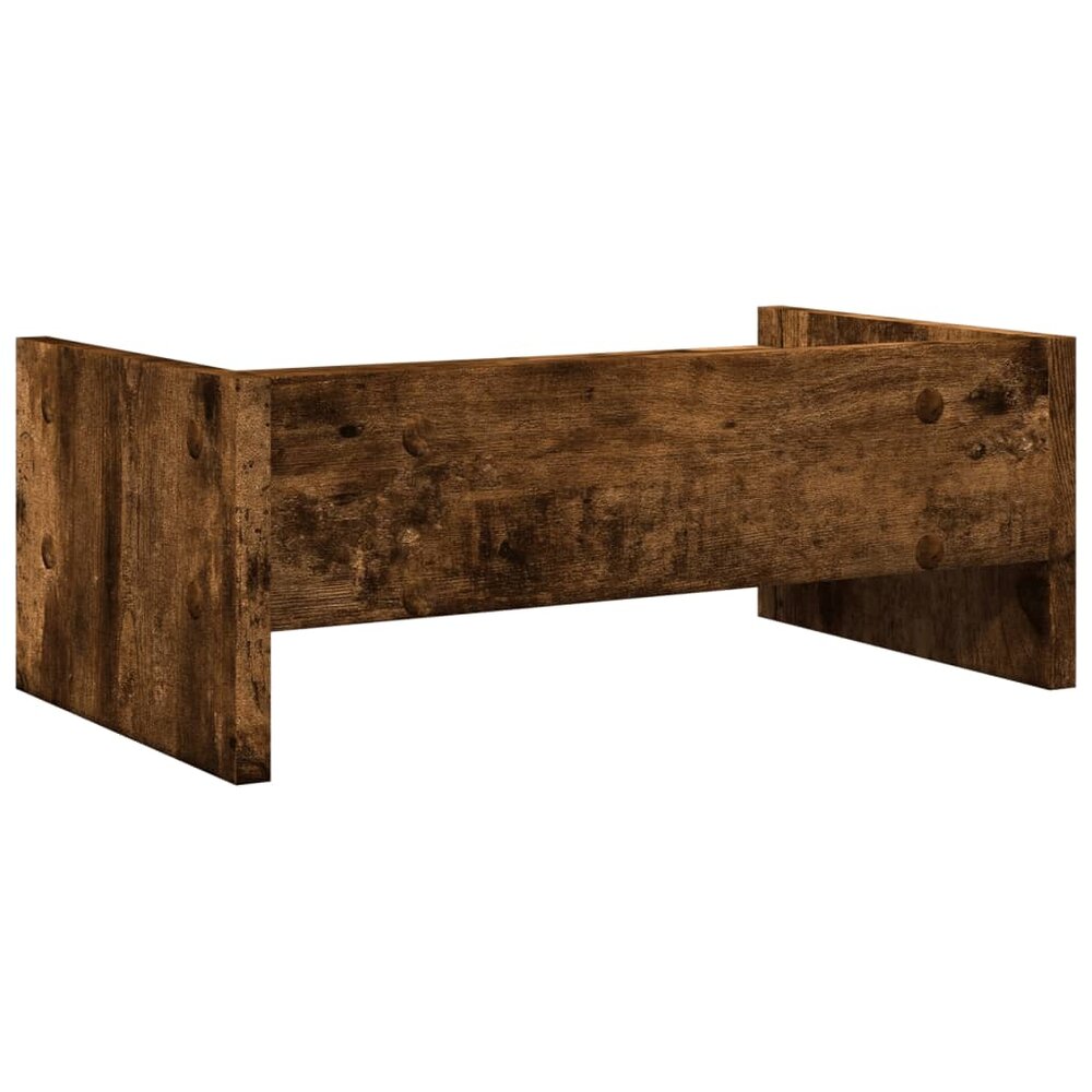 Monitorstandaard 42x24x16 cm bewerkt hout gerookt eikenkleurig