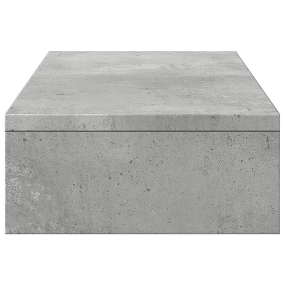Monitorstandaard verstelbaar 60x24x10,5 cm hout betongrijs