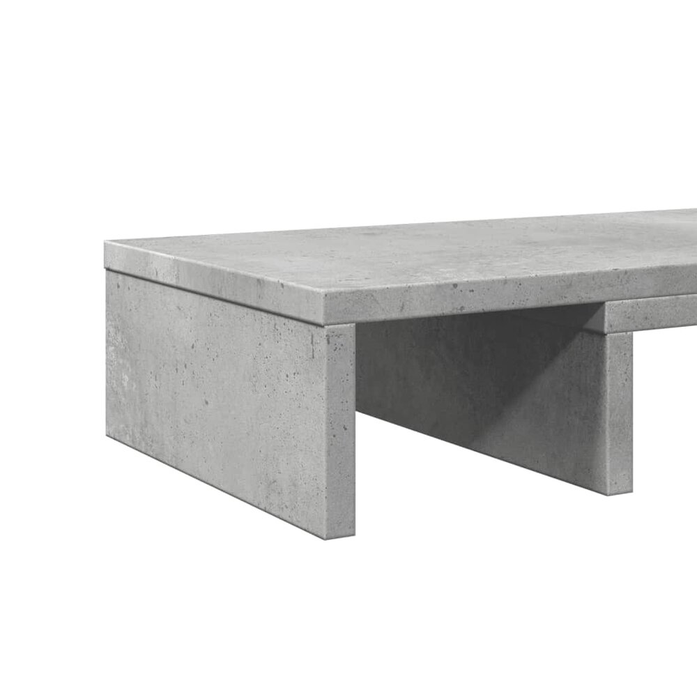 Monitorstandaard verstelbaar 60x24x10,5 cm hout betongrijs
