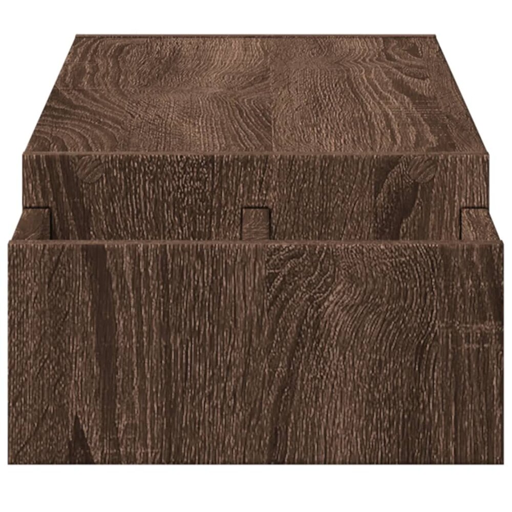 Monitorstandaard met opbergruimte 100x27x15 cm hout bruin eiken