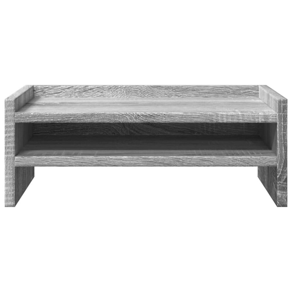 Monitorstandaard 42x24x16 cm bewerkt hout grijs sonoma eiken