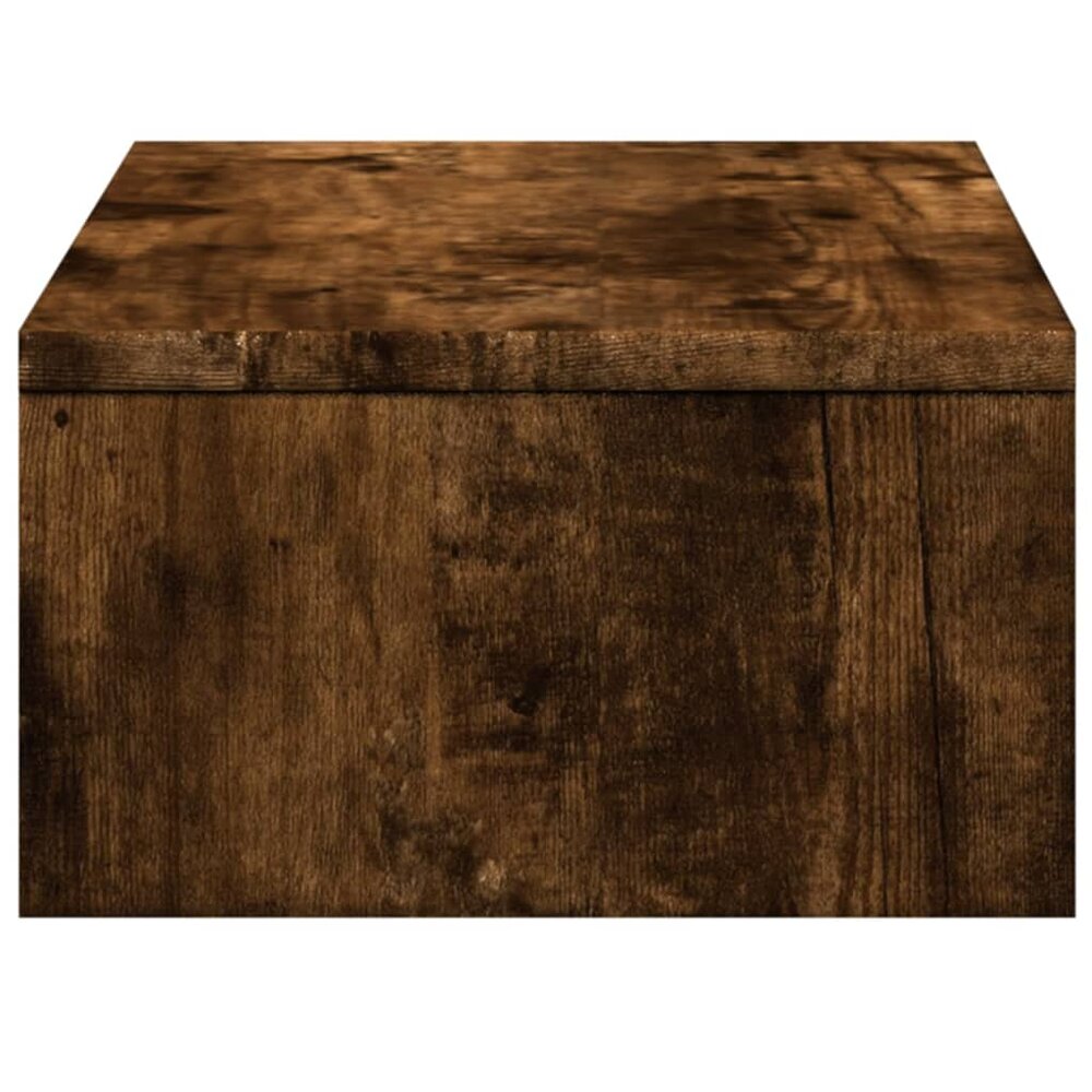 Monitorstandaard met lades 50x27x15 cm hout gerookt eikenkleur