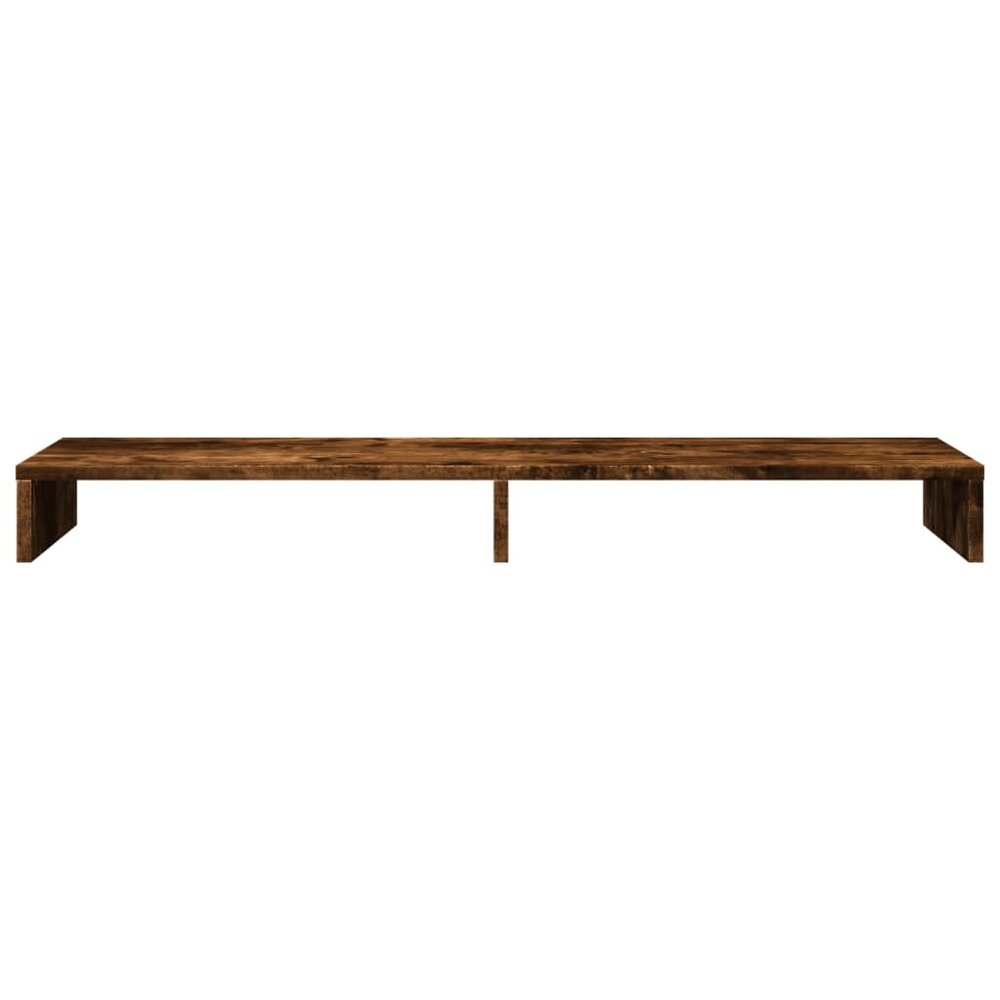 Monitorstandaard 100x27x10 cm bewerkt hout gerookt eikenkleurig