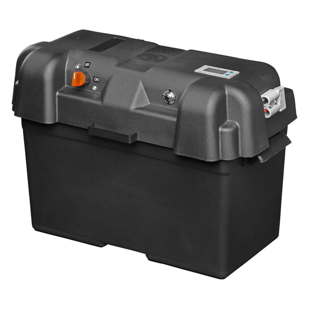 Accudoos met USB en voltmeter 35x18x23 cm