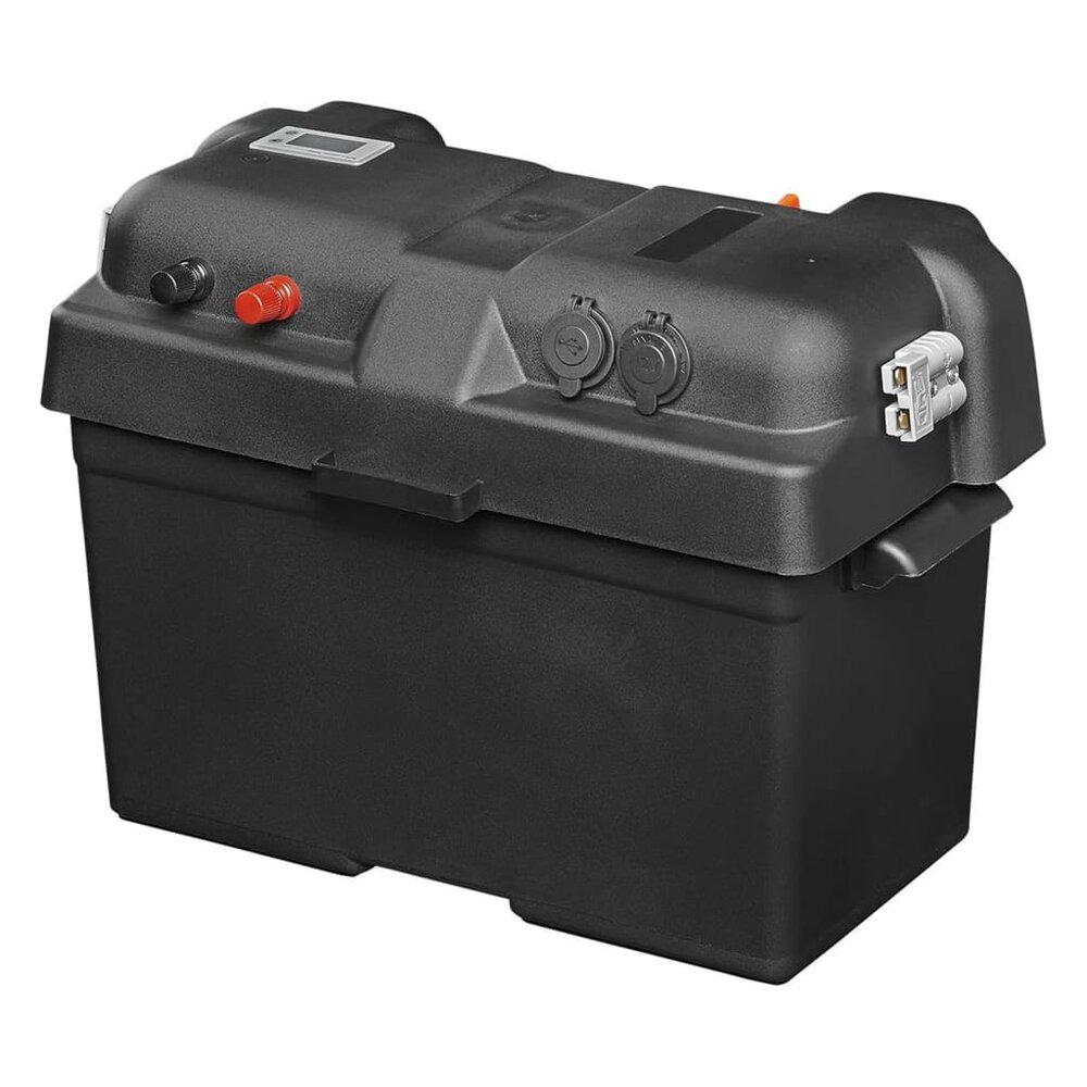 Accudoos met USB en voltmeter 35x18x23 cm