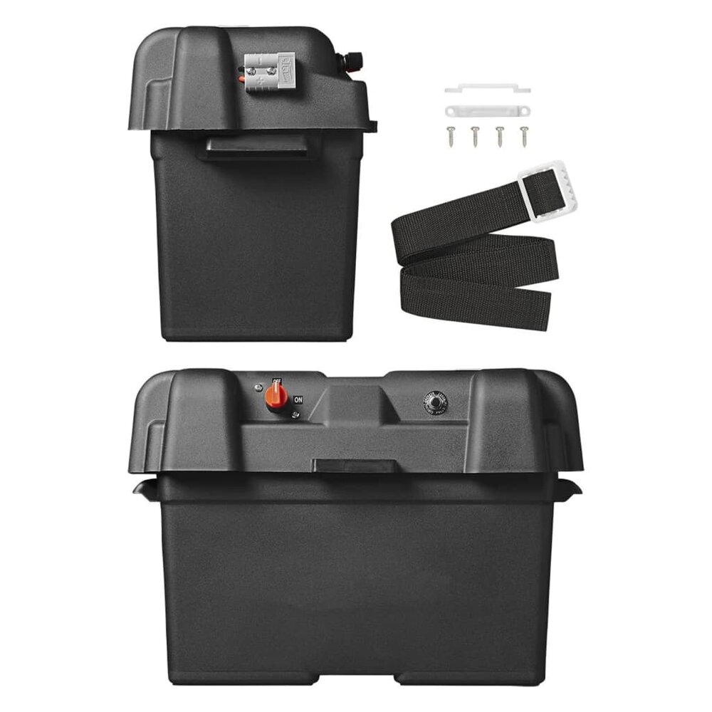 Accudoos met USB en voltmeter 35x18x23 cm