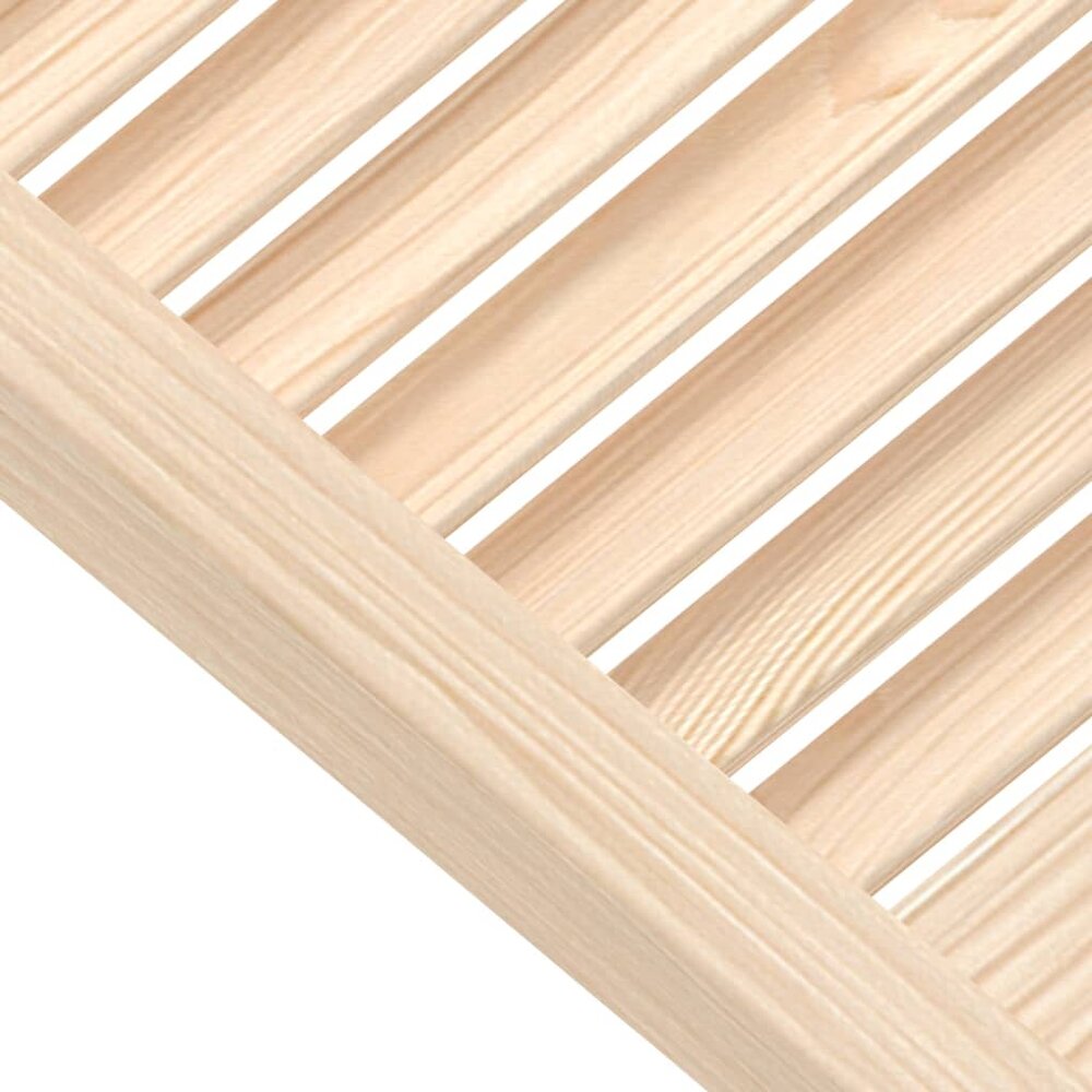 Kastdeuren met lamellen 4 st 99,3x59,4 cm massief grenenhout