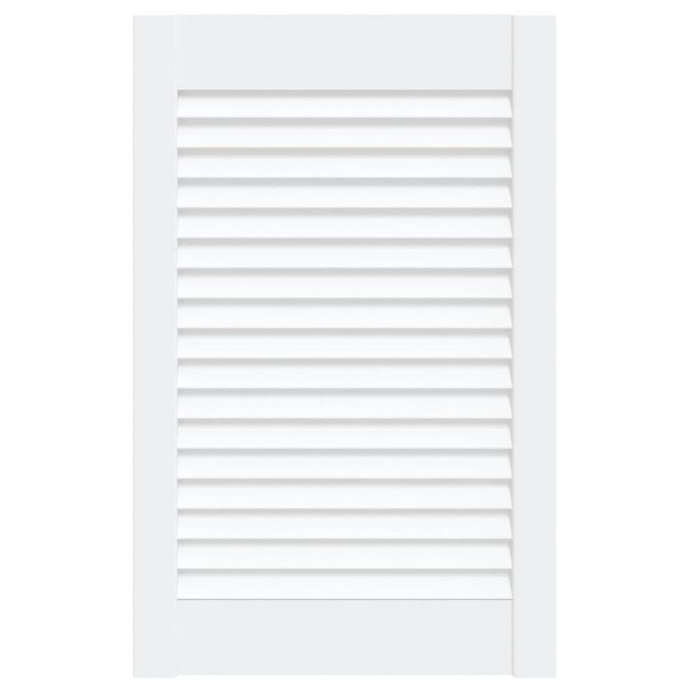Kastdeur met lamellen 61,5x39,4 cm massief grenenhout wit