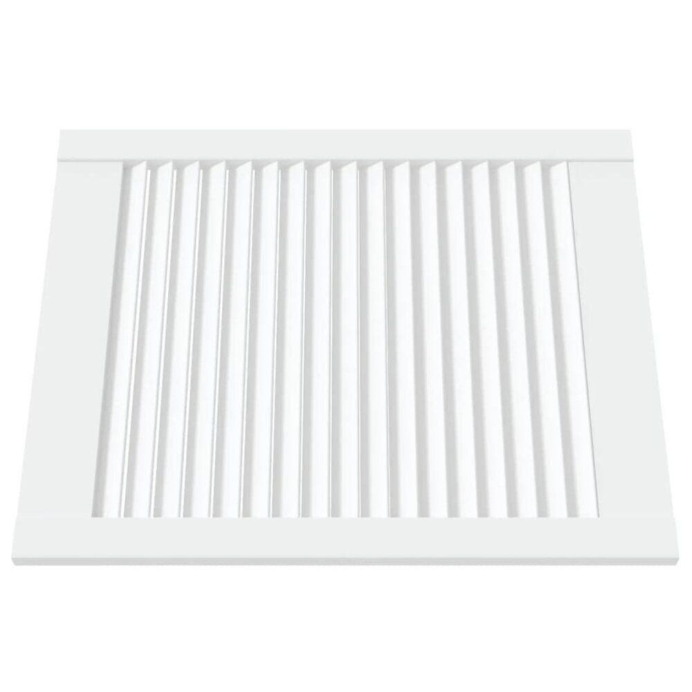 Kastdeuren met lamellen 2 st 61,5x49,4 cm grenenhout wit
