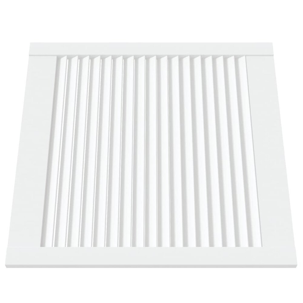 Kastdeuren met lamellen 2 st 61,5x59,4 cm grenenhout wit