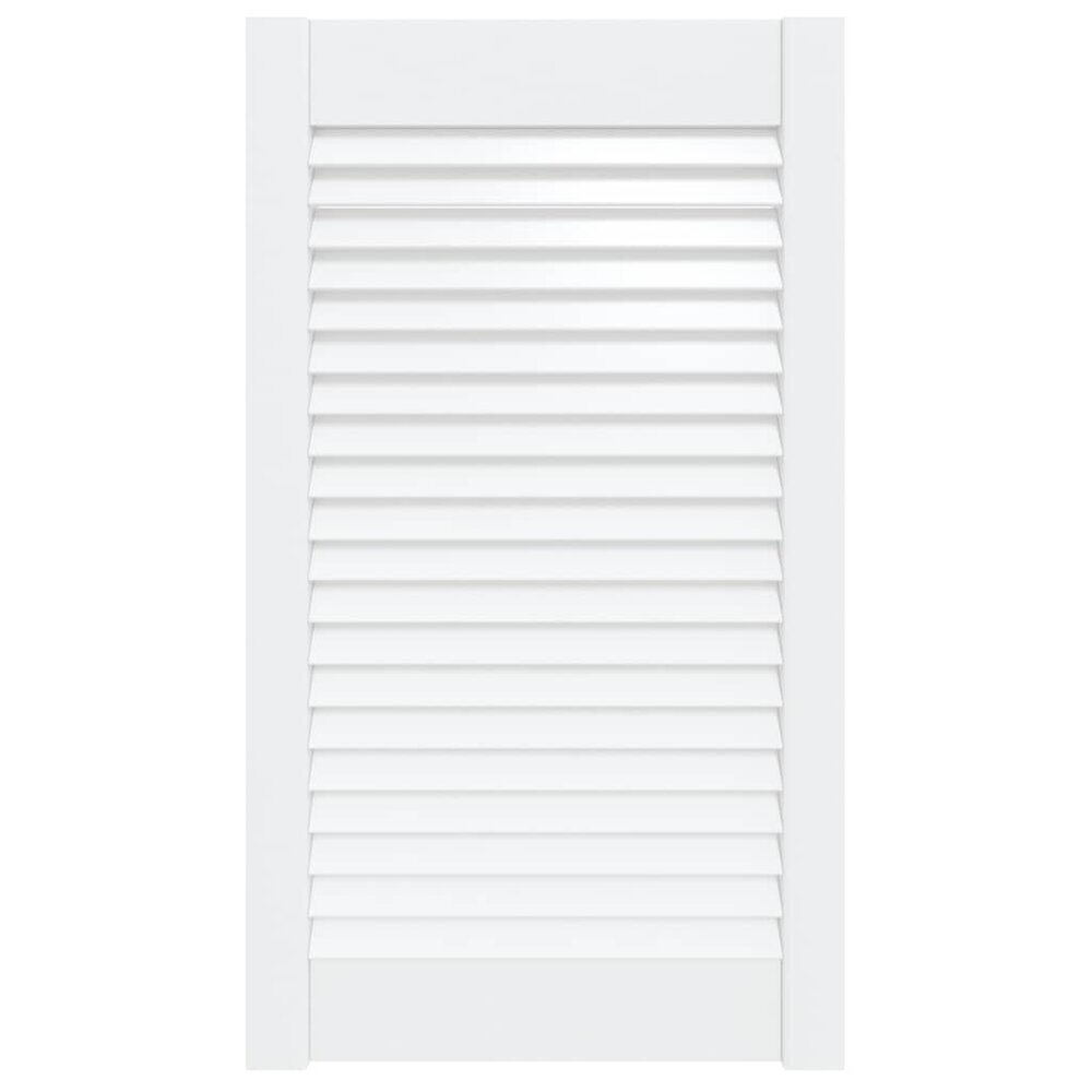 Kastdeur met lamellen 69x39,4 cm massief grenenhout wit