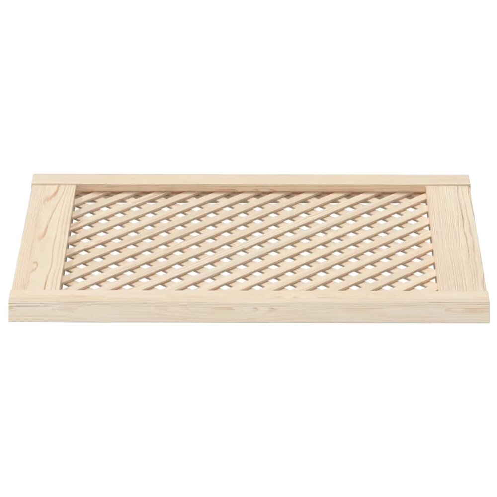 Kastdeuren met latwerk 2 st 49,5x69 cm massief grenenhout