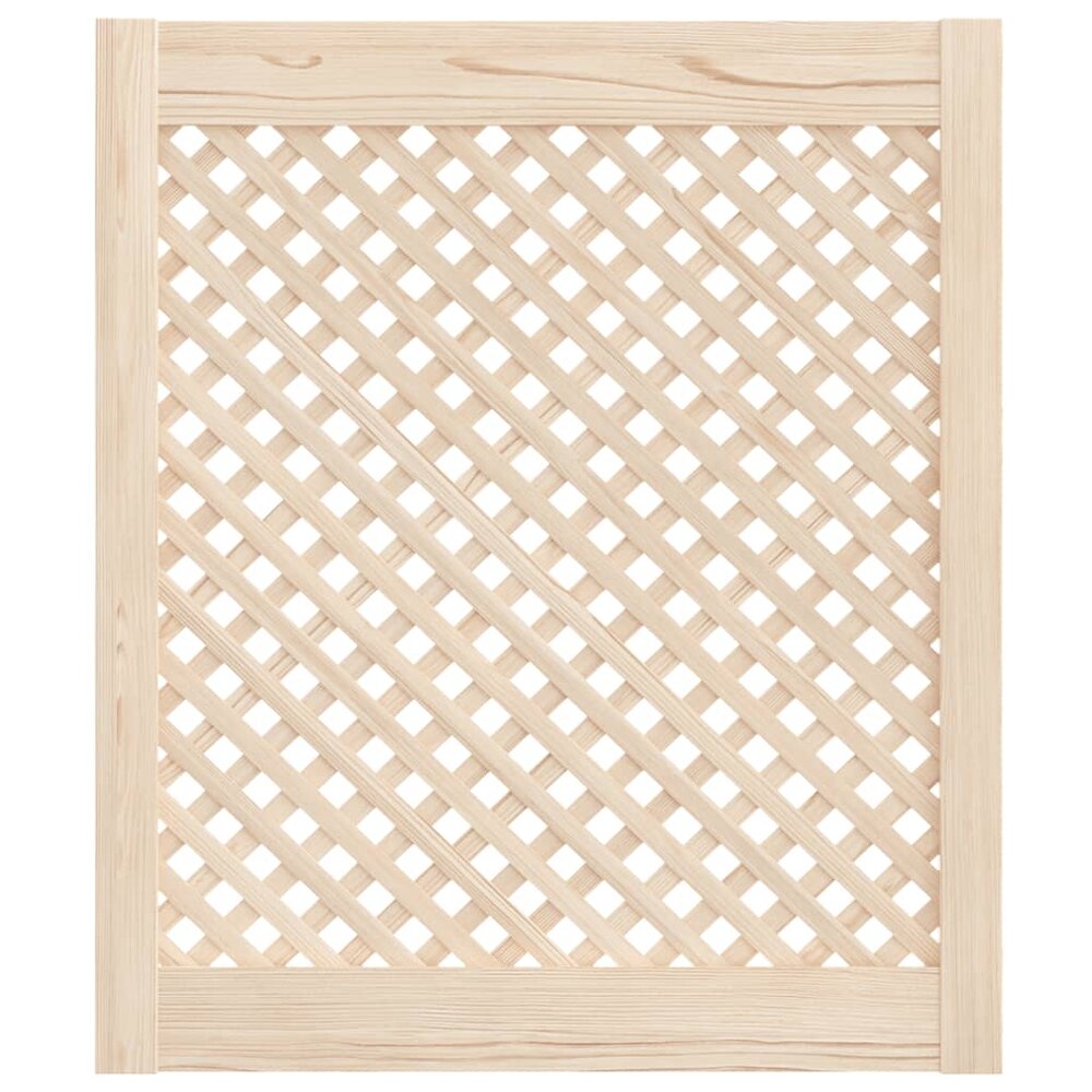 Kastdeuren met latwerk 2 st 59,5x69 cm massief grenenhout