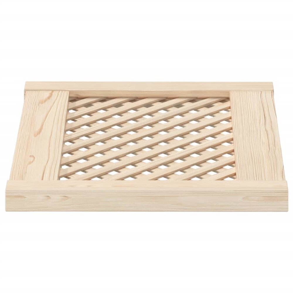 Kastdeuren met latwerk 2 st 49,5x39,5 cm massief grenenhout