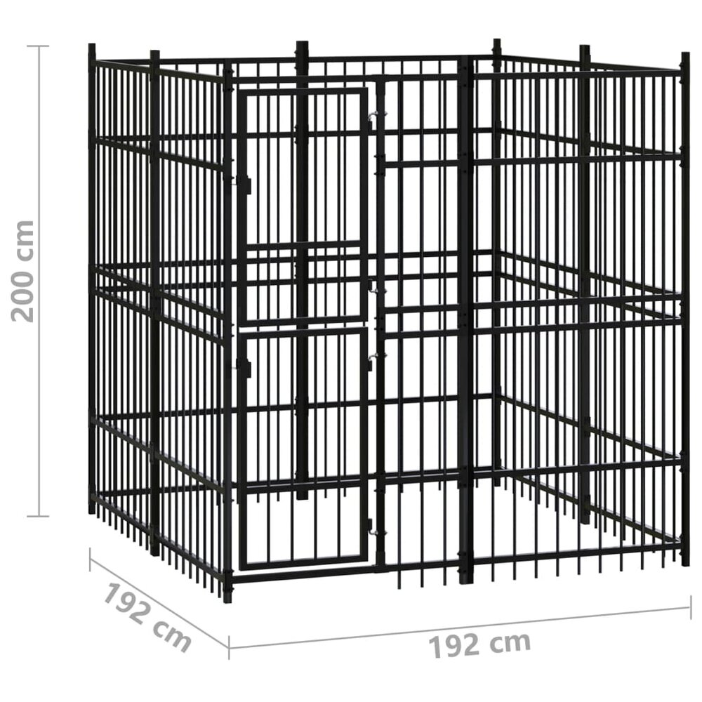 Hondenkennel 3,69 m&sup2; staal