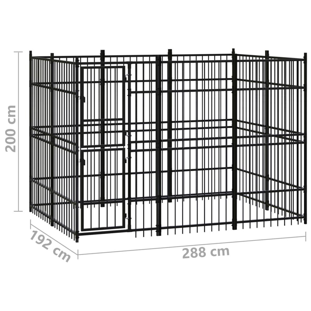 Hondenkennel 5,53 m&sup2; staal