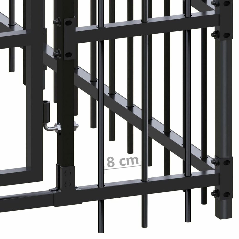 Hondenkennel 74,65 m&sup2; staal