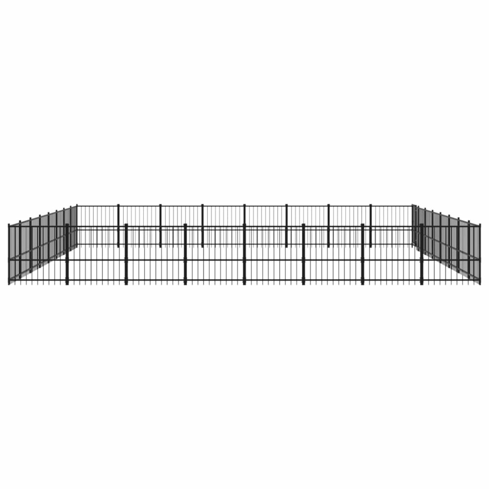 Hondenkennel voor buiten 60,22 m&sup2; staal