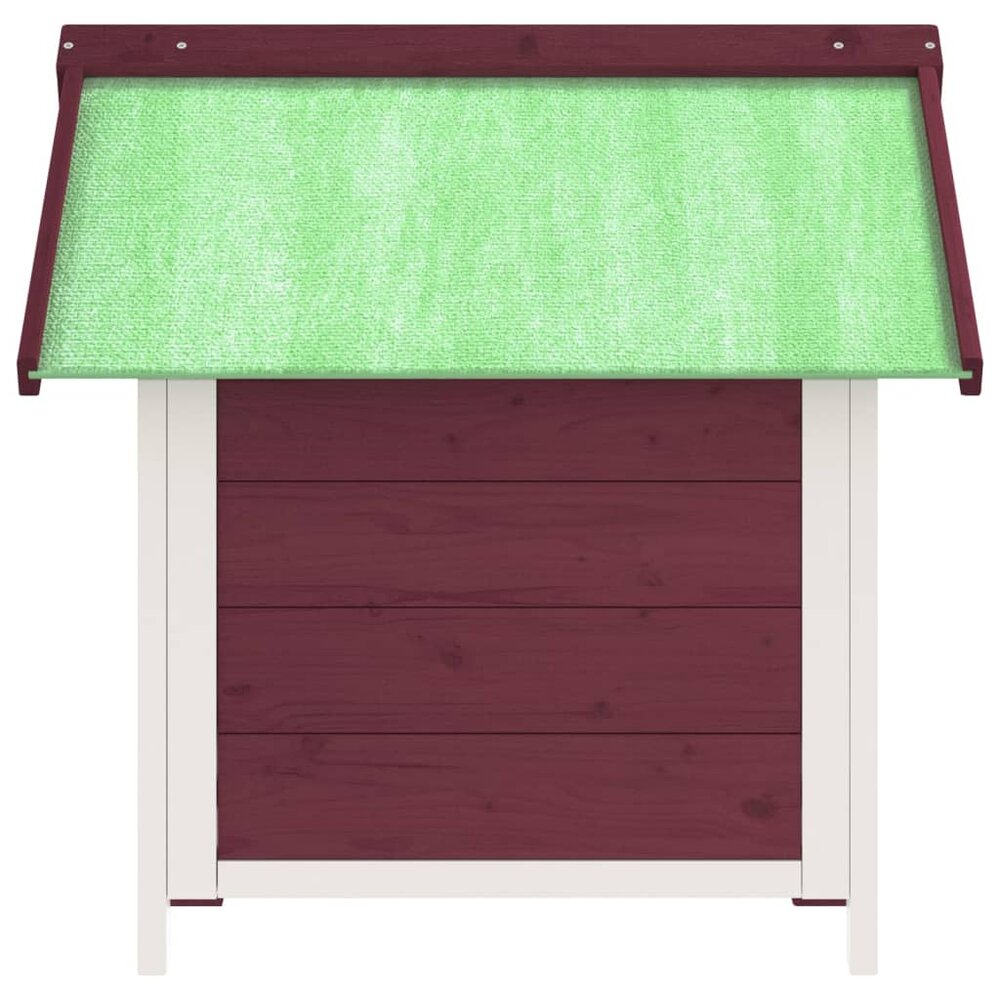 Hondenhok 65x65x61,5 cm massief grenenhout mokkakleurig