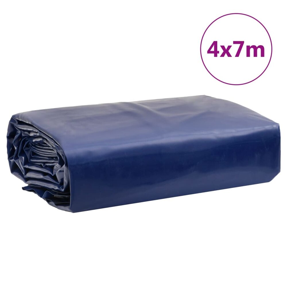 Dekzeil 650 g/m&sup2; 4x7 m blauw